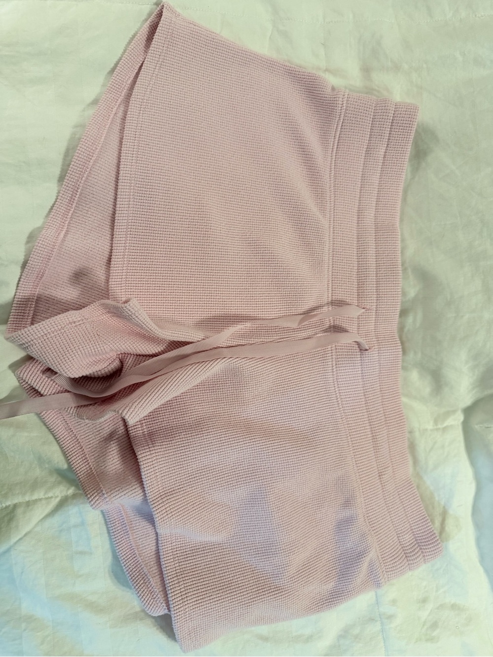 Gilly Hicks Light Pink Waffle Knit Lounge Shorts